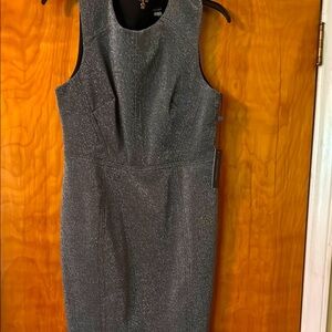 Tommy Hilfiger Gray Sleeveless Sheath Midi Dress